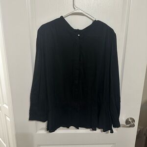 Who What Wear black blouse with detailing